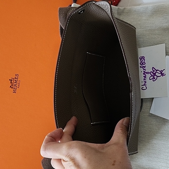 NWT Hermes Videpoches Shoulder Bag Etoupe Togo - New 2023 Design - Picture 8 of 11
